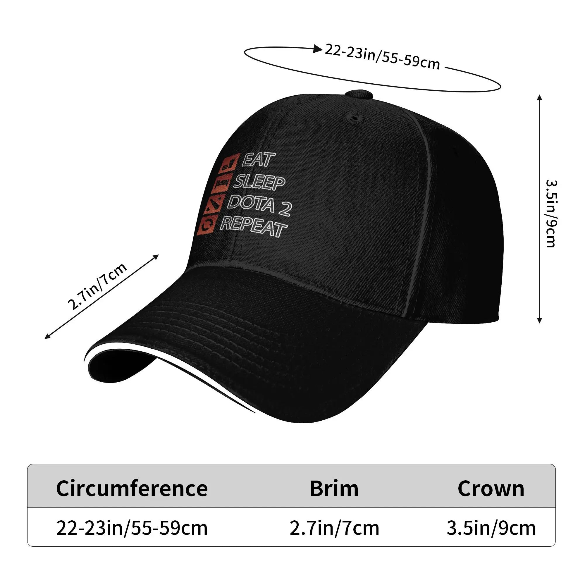 Eat Sleep Dota 2 Repeat Cap – Gamer Hat