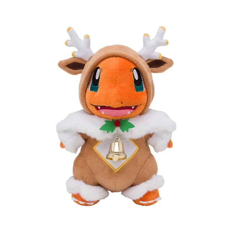 Christmas Pikachu & Charmander Plush Set – 25cm Holiday Edition