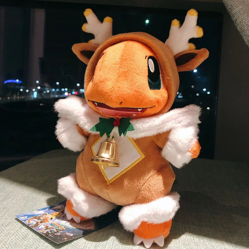 Christmas Pikachu & Charmander Plush Set – 25cm Holiday Edition