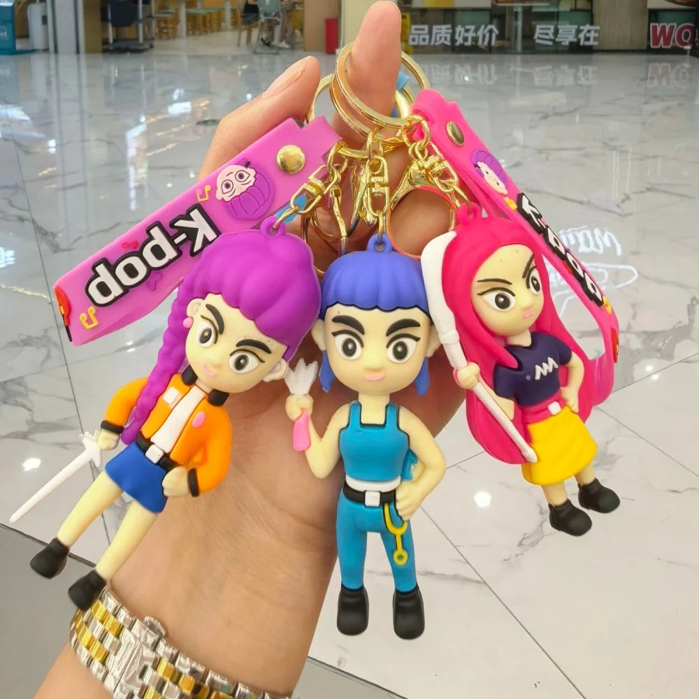 K-Pop Demon Hunters Keychain – Cute Silicone Figure (5cm)