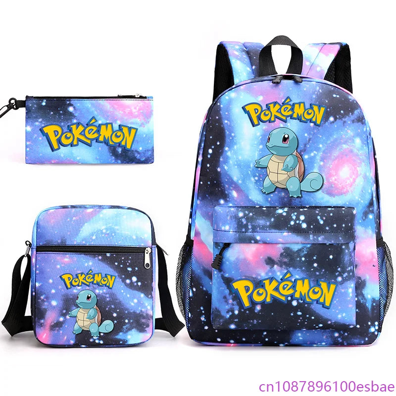 Pokémon 3-Piece Backpack Set – School, Travel & Everyday Bag Collection