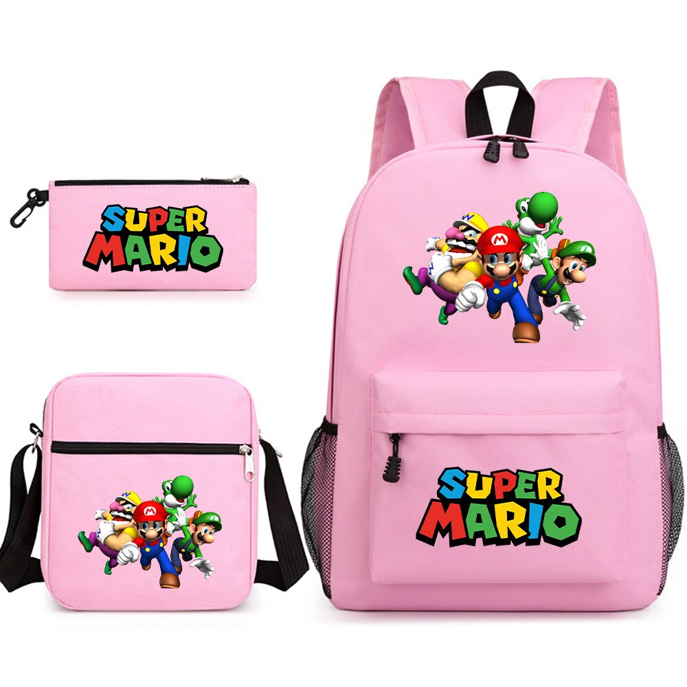Super Mario - Backpack with Shoulder Bag and Pencil Case
