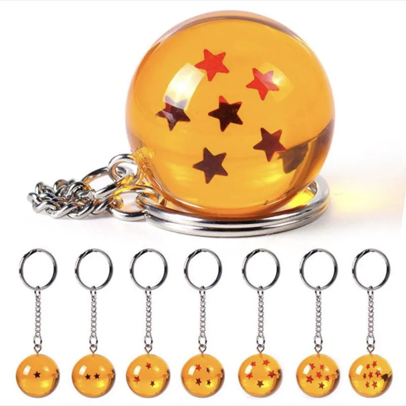 Dragon Ball Z Crystal Ball Keychain – Choose Your Star