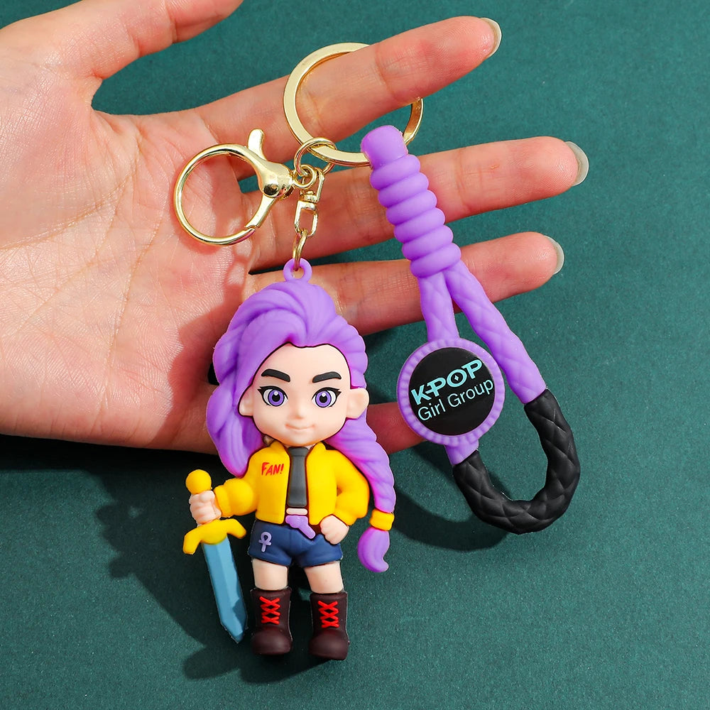 K-POP Demon Hunters Keychain – Anime-Inspired Collectible Charm