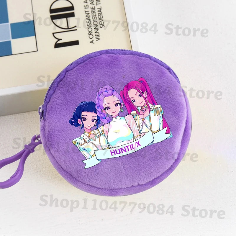Kpop Demon Hunters Plush Coin Pouch Zip Case 8.5 cm