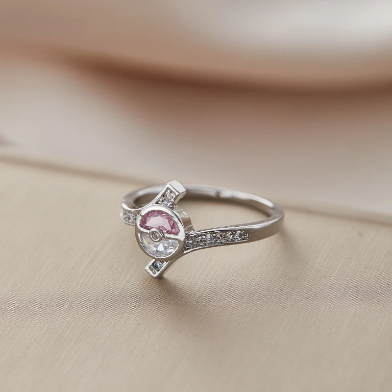 Poke Ball Inspired Ring – Multiple Sizes