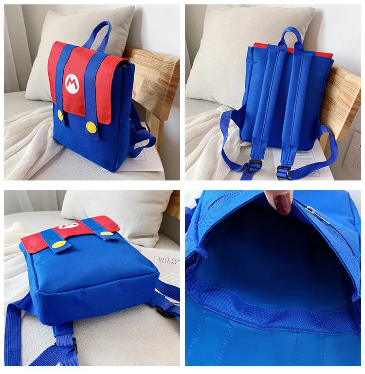 Super Mario & Luigi Kids Backpack – Cartoon Duo Design