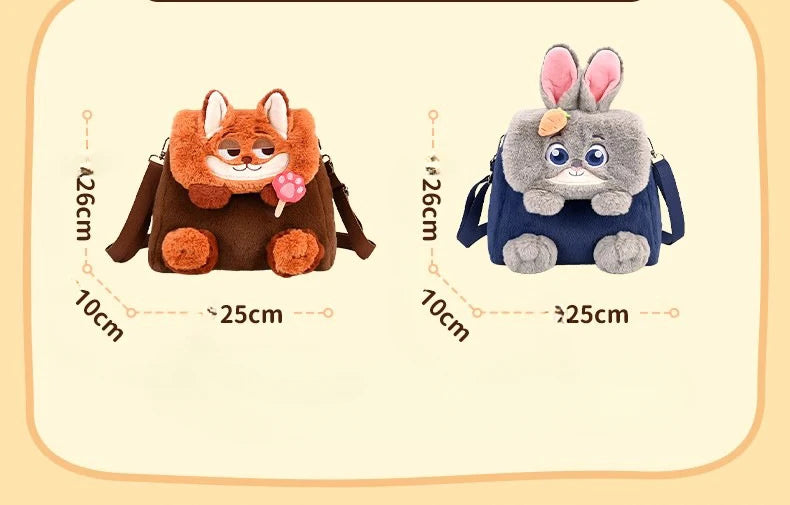 Zootopia Plush Backpack / Crossbody Bag