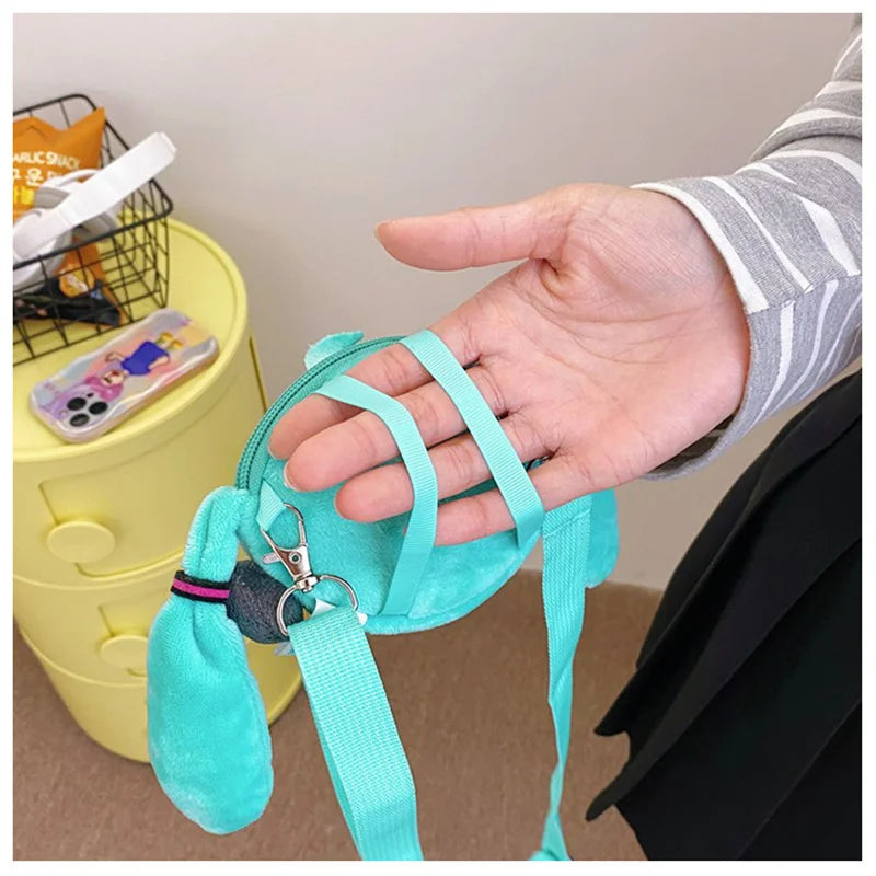 Hatsune Miku Plush Crossbody Bag – Cute Anime Shoulder Purse