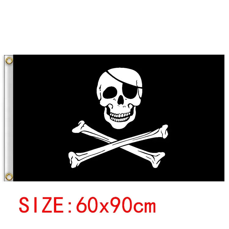 One Piece Pirate Flag Tapestry – 60x90cm Anime Wall Banner (Multiple Variants)