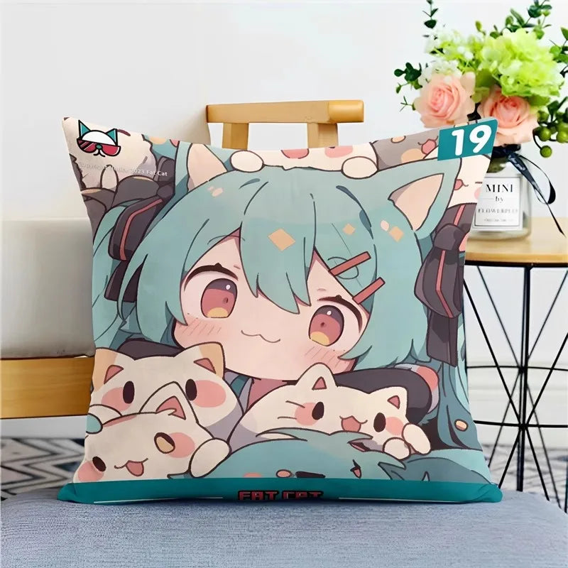 Hatsune Miku Anime Throw Pillow Covers