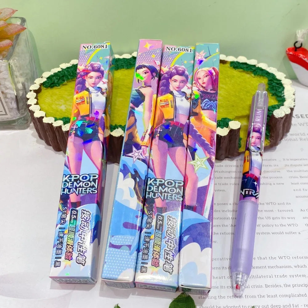 K-POP Demon Hunters Gel Pen Blind Box – 1/3/6/12PCS Set