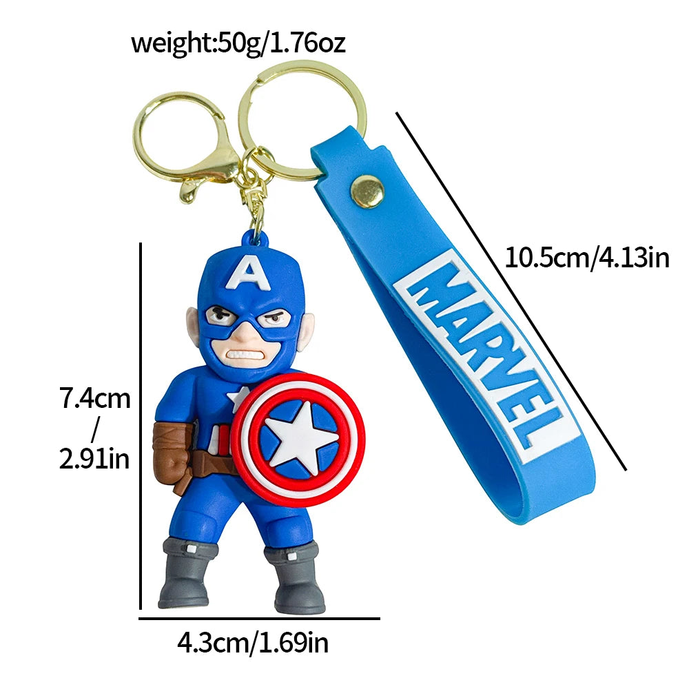 Marvel Avengers Superhero Keychain Collection – 6 Designs or Full Set