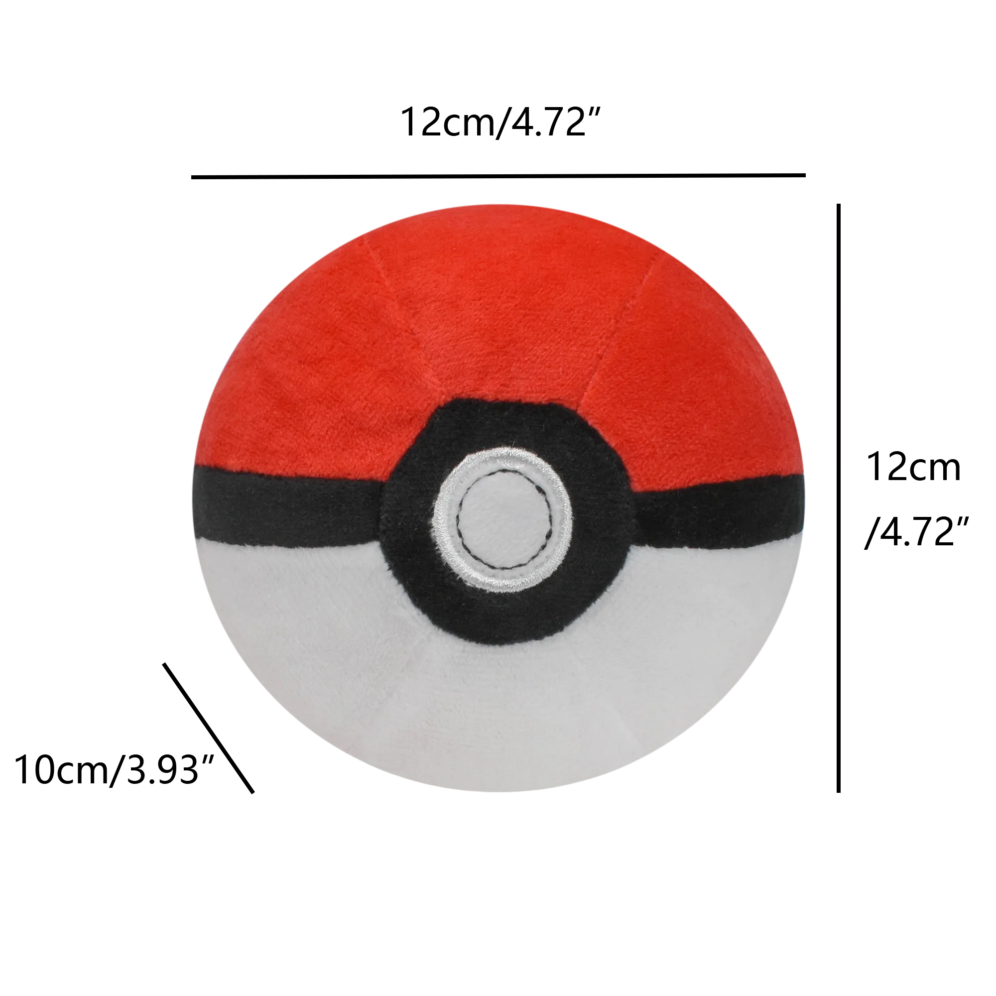 Pokéball Plush Toy – Soft 12 cm Pokémon Ball (Multiple Styles)