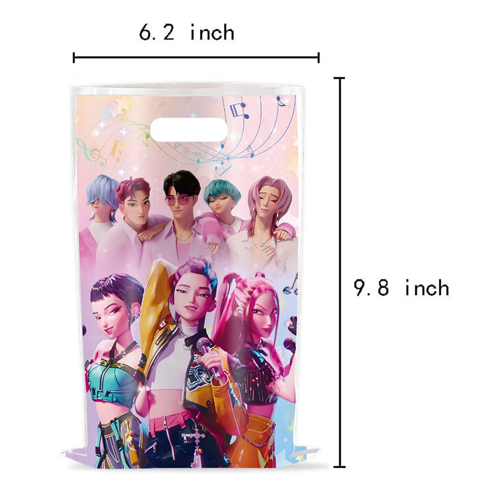 K-Pop Demon Hunters Party Bags – 10 Pack Latex Bags