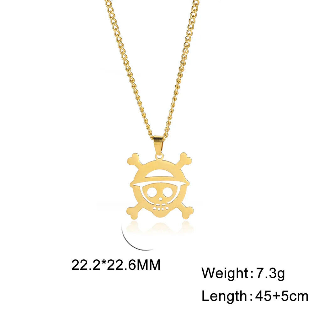 One Piece - Skeleton Face Necklace Logo