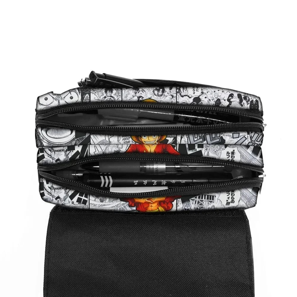 One Piece Zipper Pencil Case – Anime Stationery Bag
