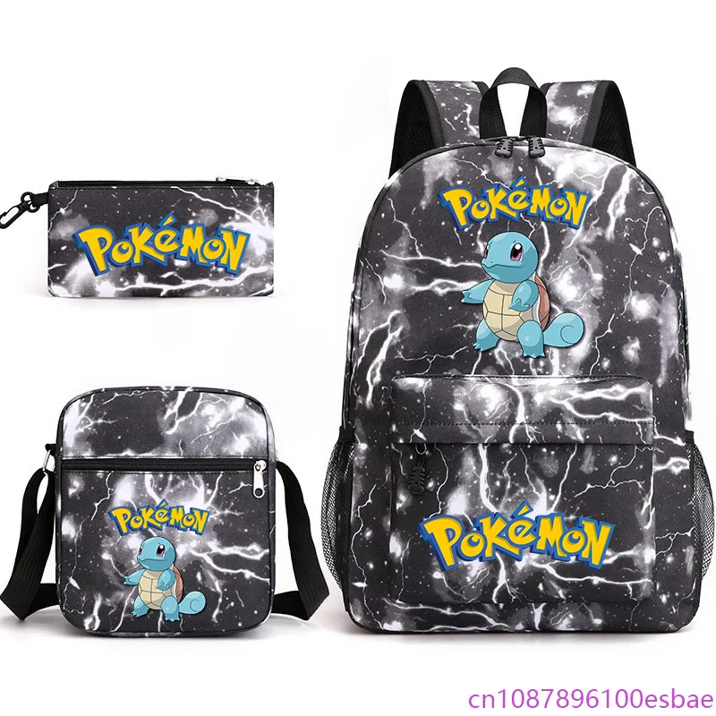 Pokémon 3-Piece Backpack Set – School, Travel & Everyday Bag Collection