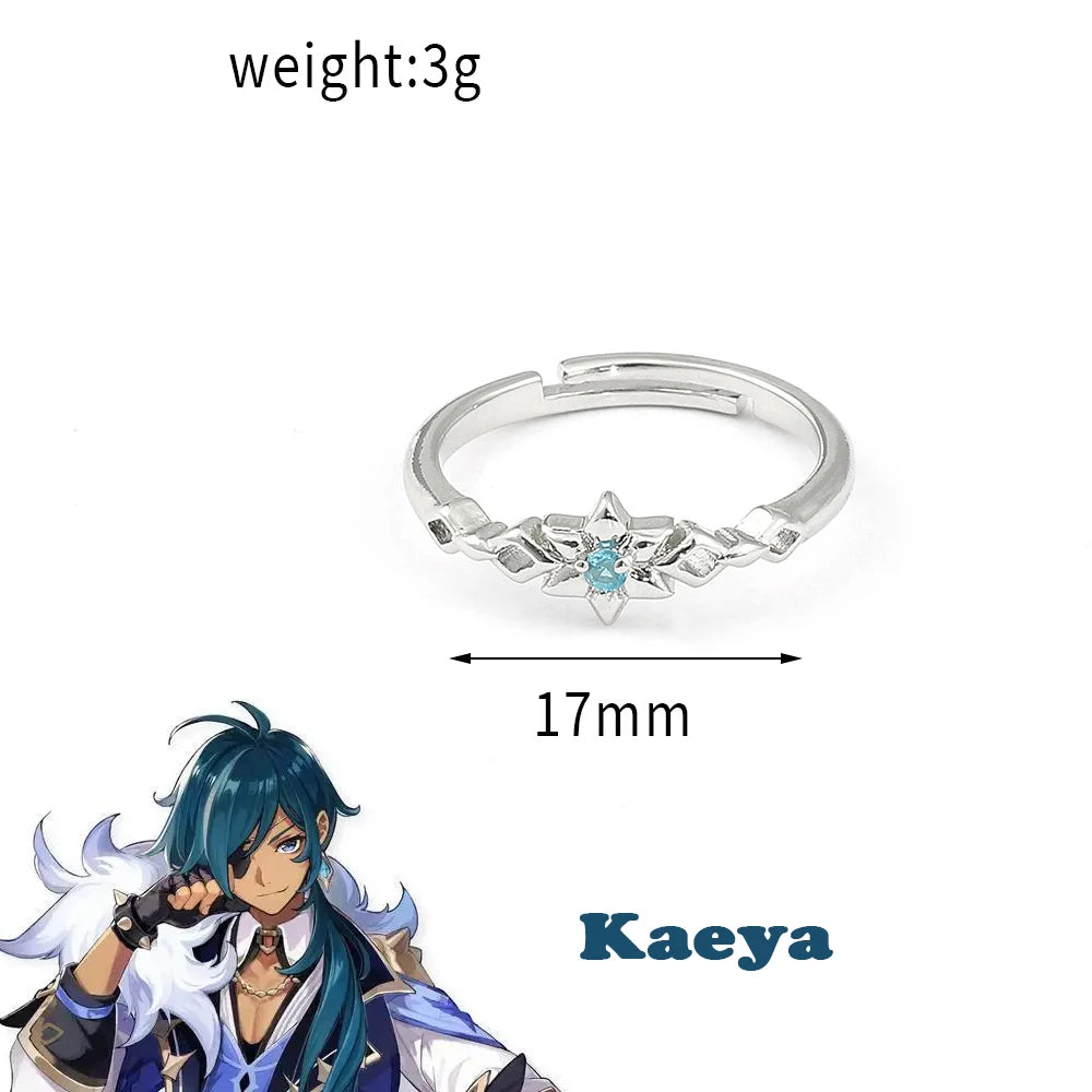 Genshin Impact Character Rings – Anime Jewelry Collection