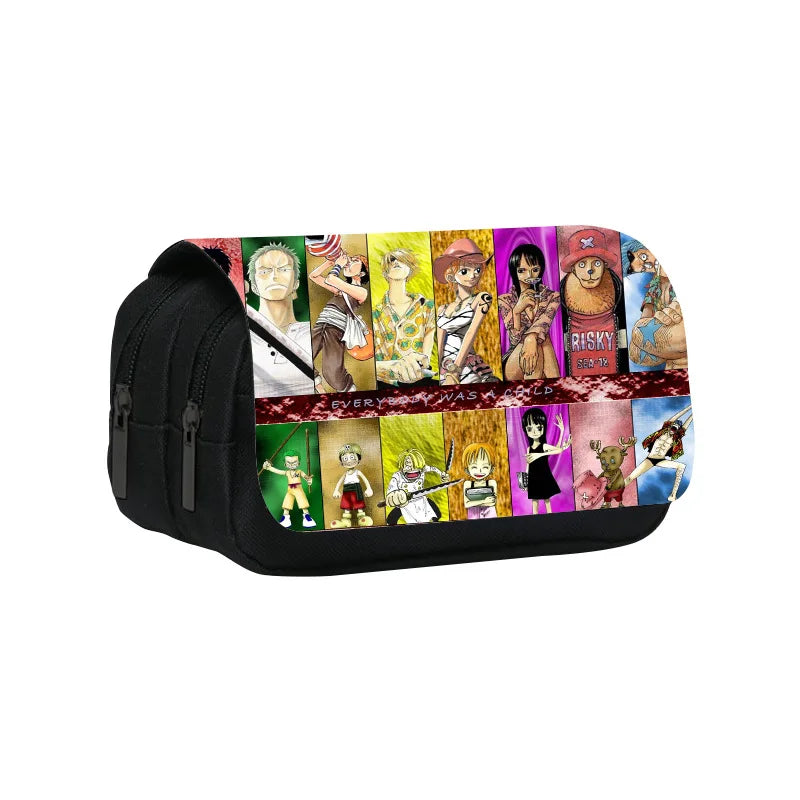 One Piece Zipper Pencil Case – Anime Stationery Bag