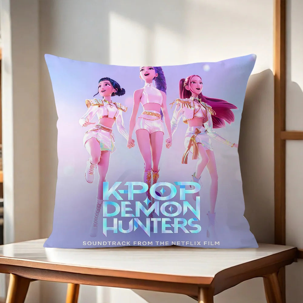 K-Pop Demon Hunters Pillow Cover – 45 x 45 cm Decorative Cushion Case