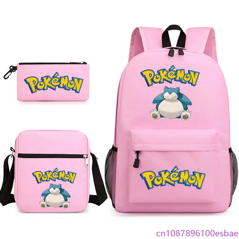 Pokémon 3-Piece Backpack Set – School, Travel & Everyday Bag Collection