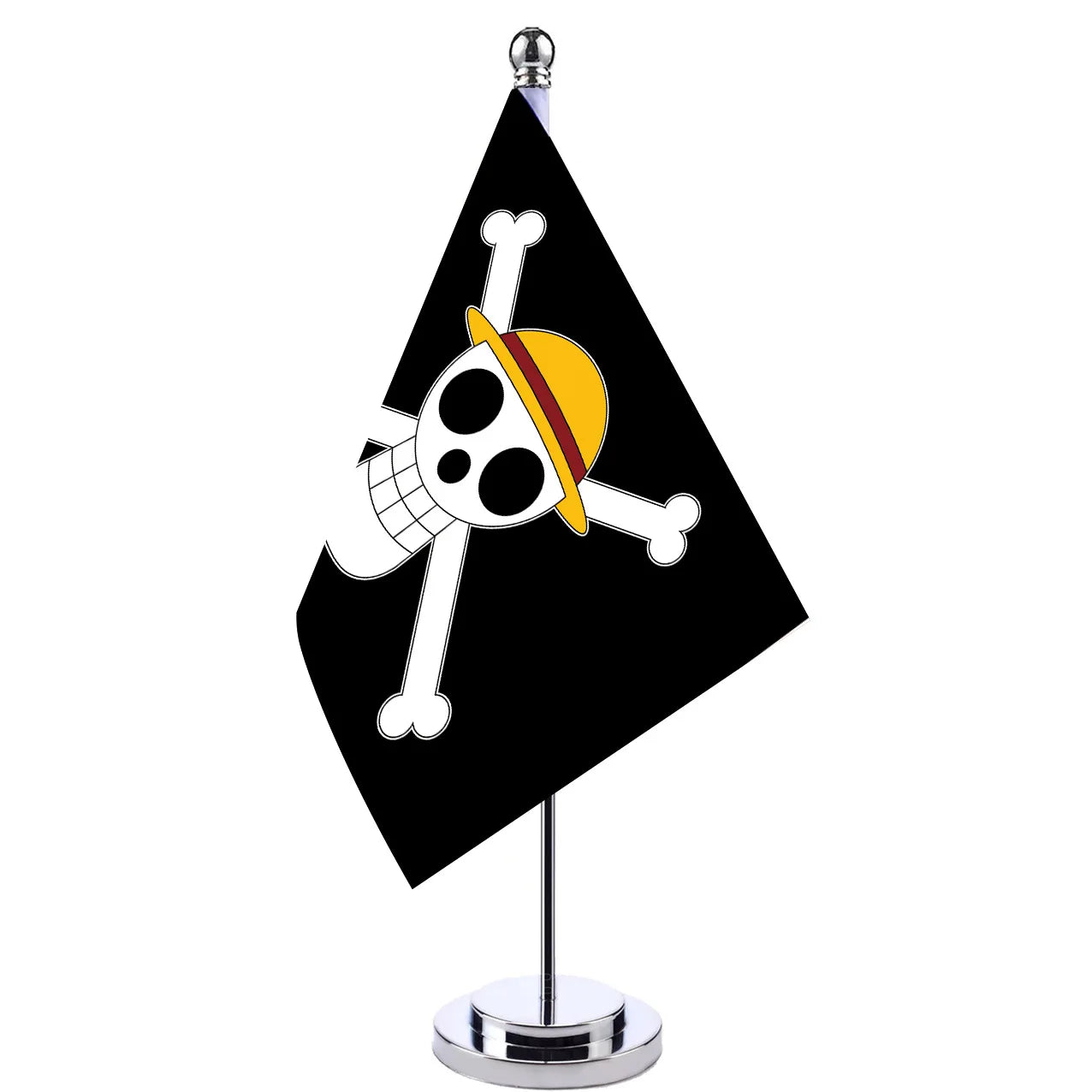 Miniso Anime One Piece Straw Hat Luffy Flag Ace Table Flag Anime Peripheral Desktop Decoration