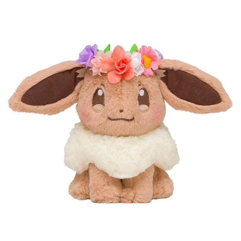 Eevee Flower Crown Plush – 20cm Pokémon Soft Toy