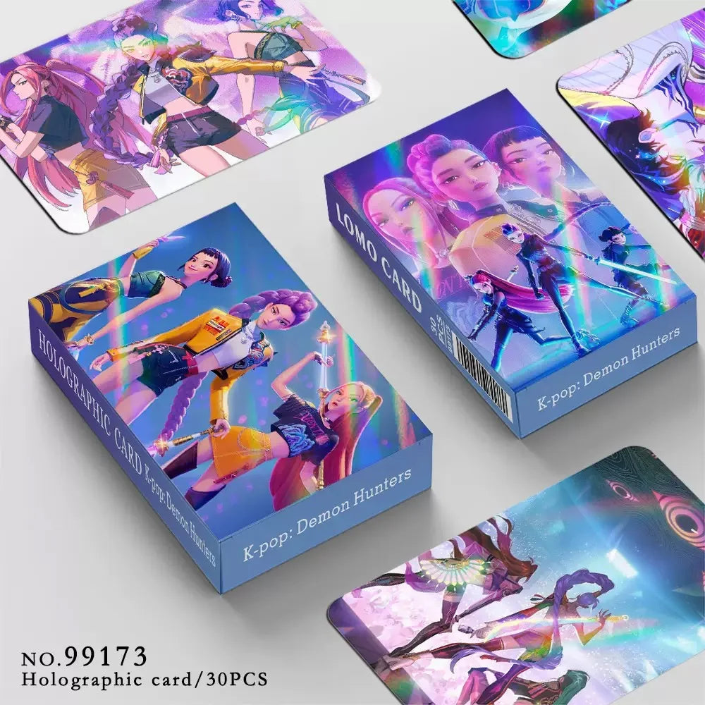 K-POP Demon Hunters Lomo Card Set – 30 Holographic Cards