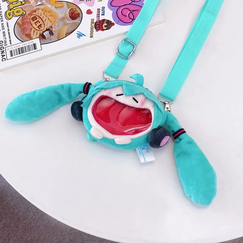 Hatsune Miku Plush Crossbody Bag – Cute Anime Shoulder Purse
