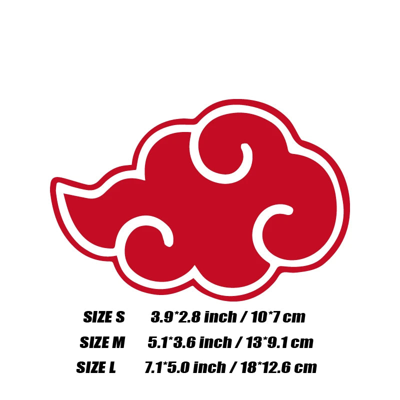 Naruto Akatsuki Red Cloud Sticker Decal (S / M / L)