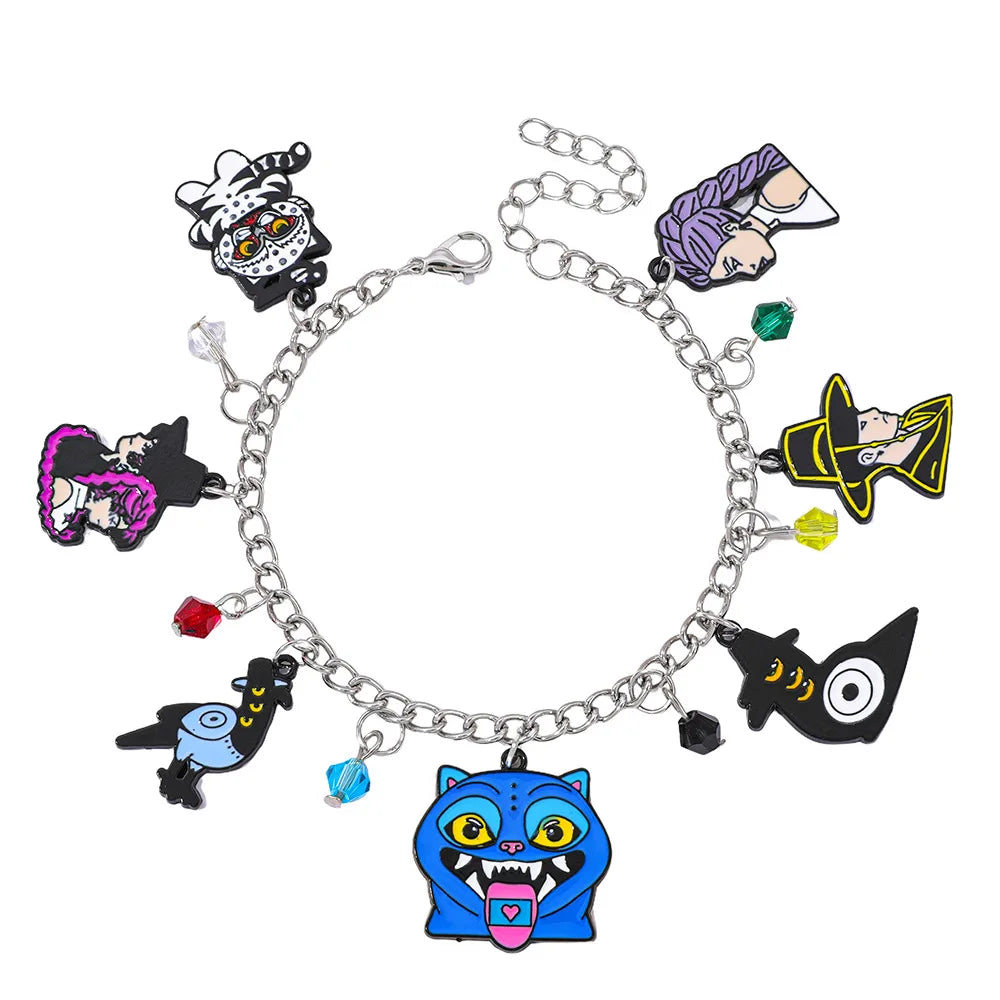 K-Pop Demon Hunters Charm Bracelet – Adjustable Chain with Character Charms