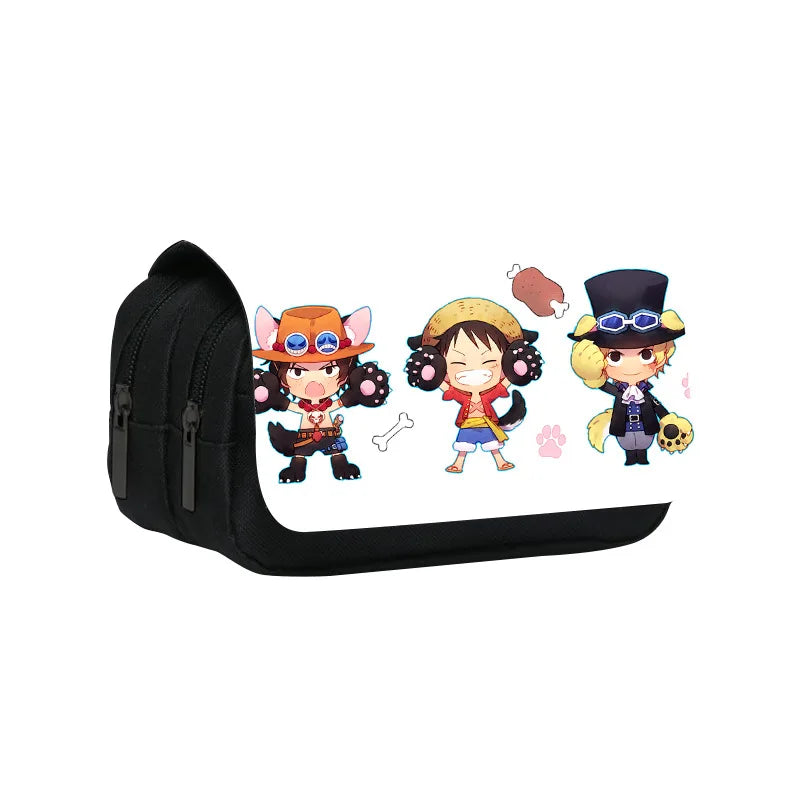 One Piece Zipper Pencil Case – Anime Stationery Bag