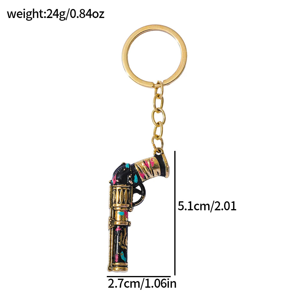 League of Legends - Jinx Metal Gun Keychain and Necklace