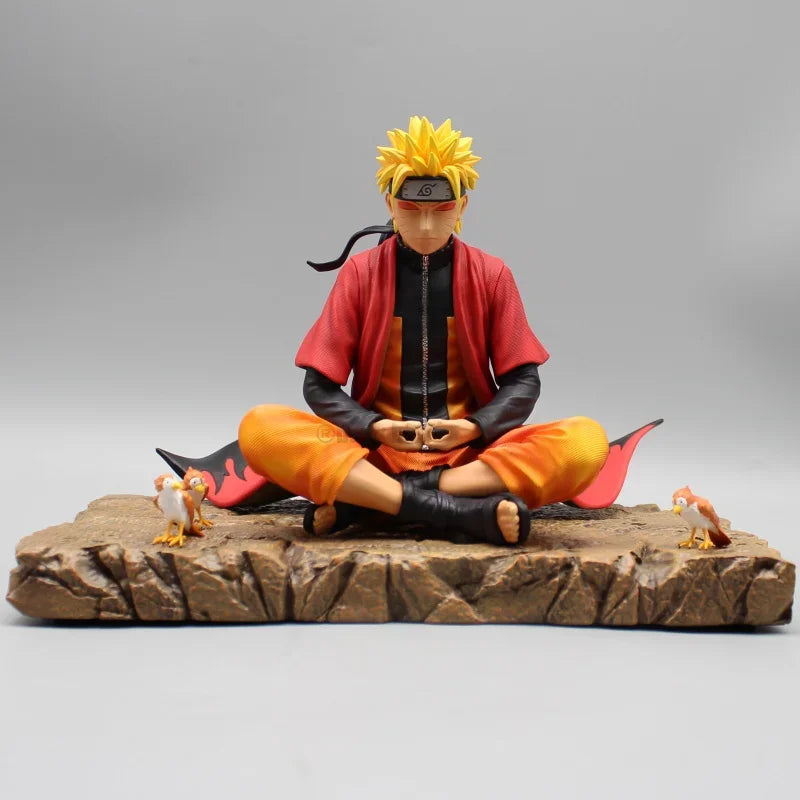 Naruto Sage Mode Statue – Meditation Pose with Scroll & Toads