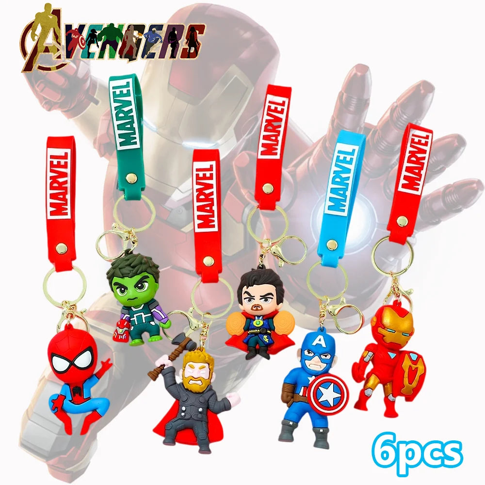 Marvel Avengers Superhero Keychain Collection – 6 Designs or Full Set