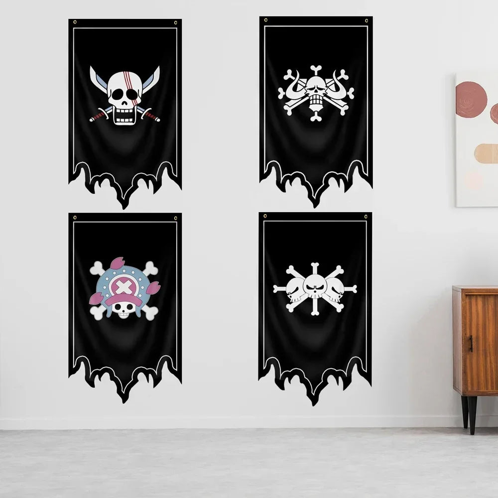 One Piece Pirate Crew Jolly Roger Wall Flag – 30x50cm