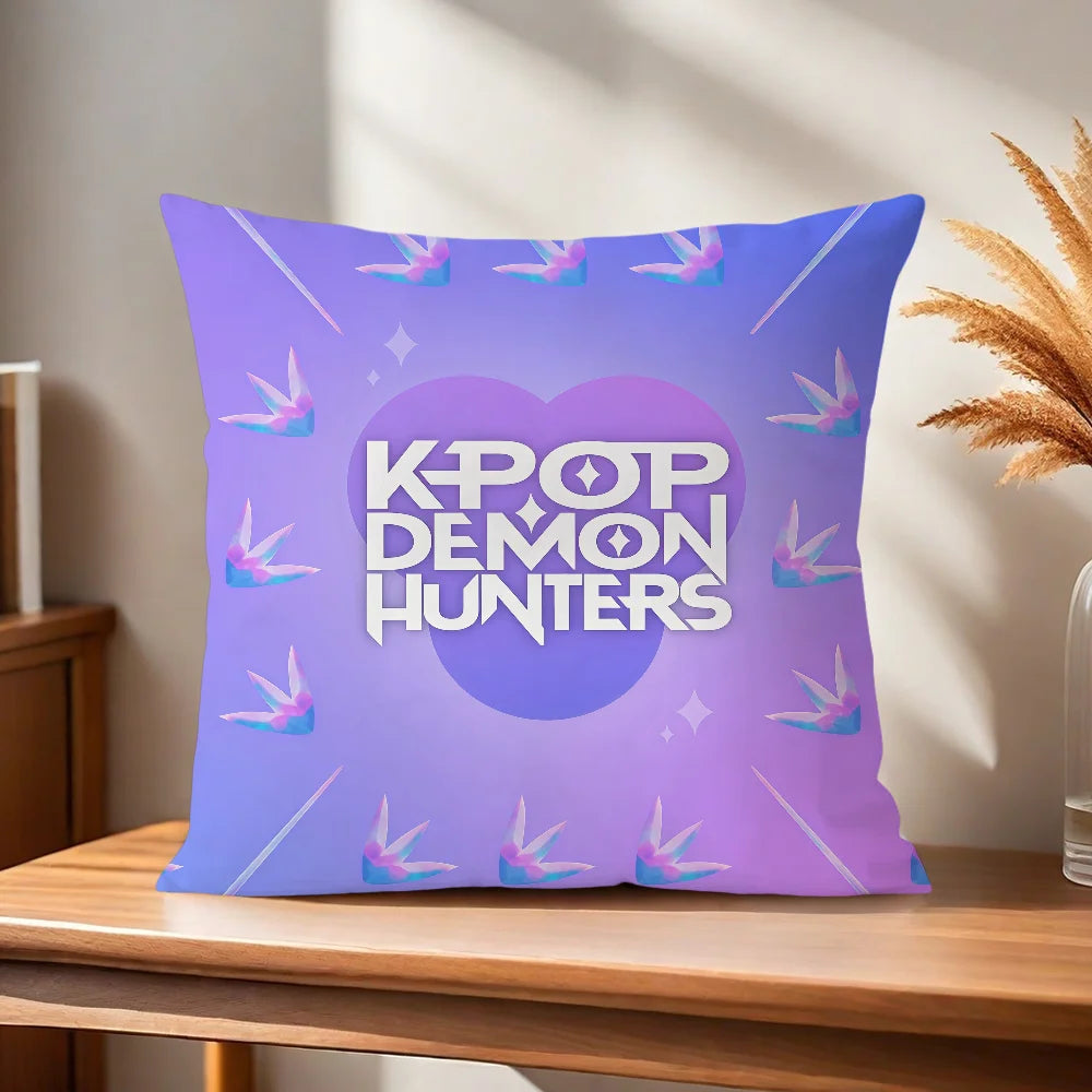 K-Pop Demon Hunters Pillow Cover – 45 x 45 cm Decorative Cushion Case