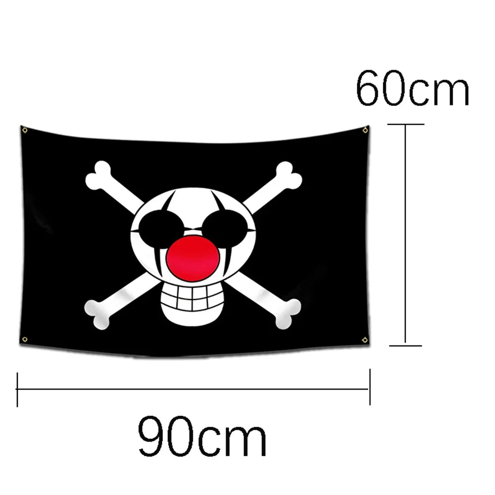 One Piece Pirate Flag Tapestry – 60x90cm Anime Wall Banner (Multiple Variants)