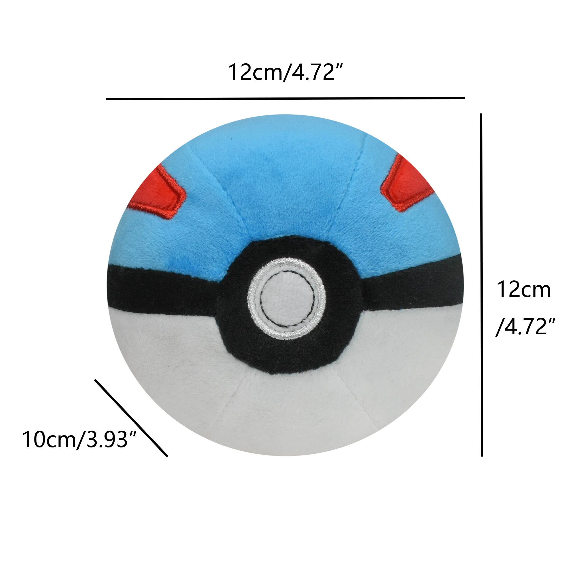 Pokéball Plush Toy – Soft 12 cm Pokémon Ball (Multiple Styles)