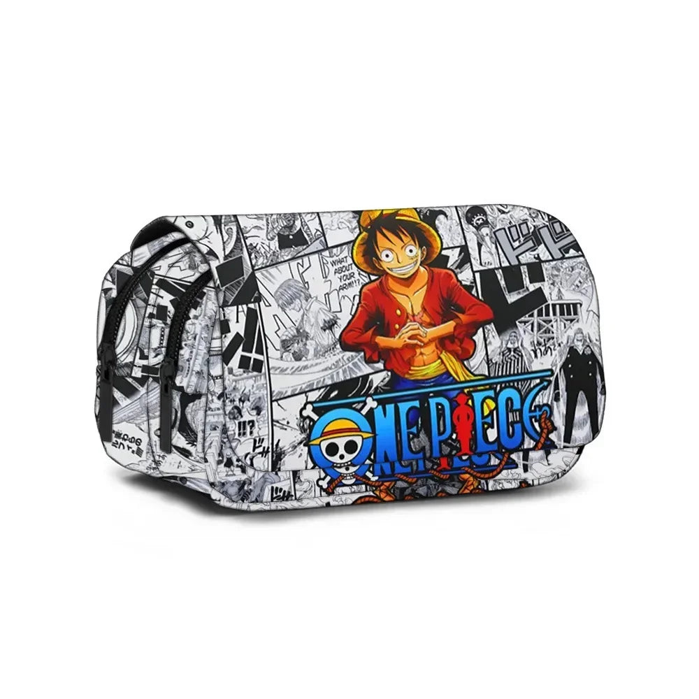 One Piece Zipper Pencil Case – Anime Stationery Bag