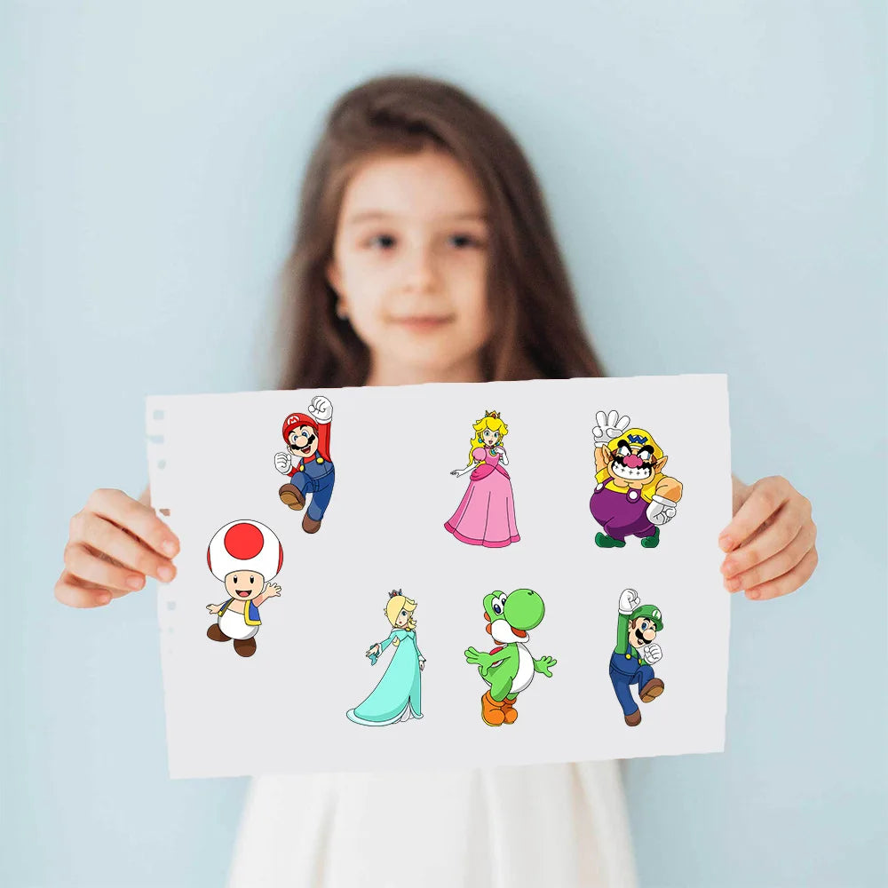 Super Mario Create-A-Sticker Set – 8 Sheets DIY Art & Craft Kit (30x35cm)