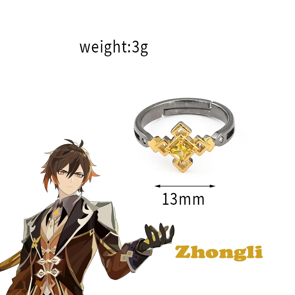 Genshin Impact Character Rings – Anime Jewelry Collection