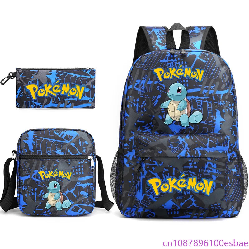 Pokémon 3-Piece Backpack Set – School, Travel & Everyday Bag Collection