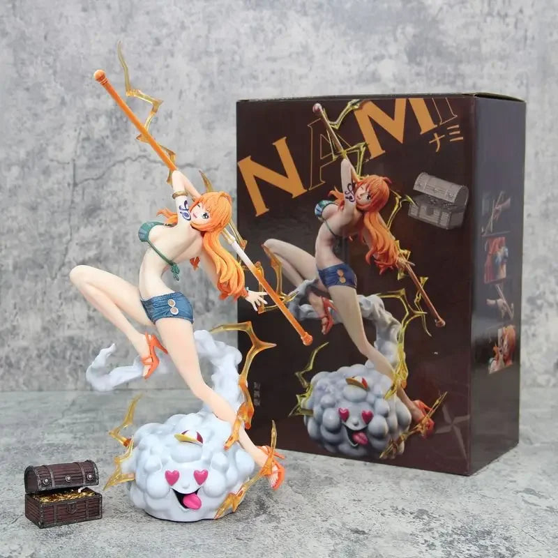 One Piece – Nami Action Figure with Zeus & Treasure Chest (32cm)