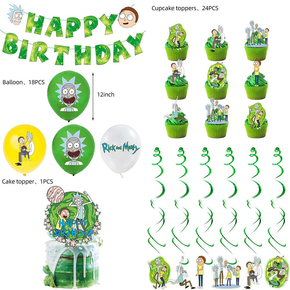 Rick and Morty - Themed Party Decoration