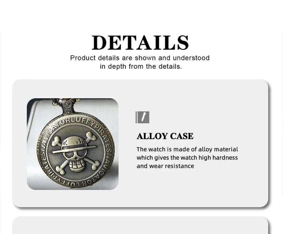One Piece Pocket Watch & Bracelet Set – Straw Hat Pirates