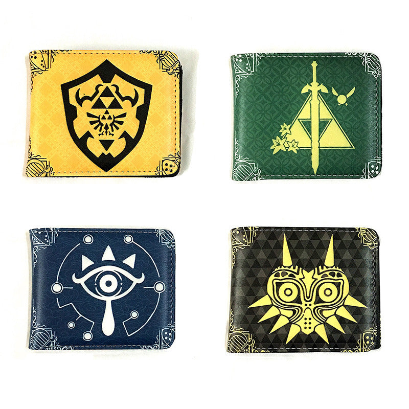 The Legend of Zelda PU Wallet Men Purse Zelda Game Style Wallet Card Coin Storage Game Peripherals Students Fashion Friends Gift