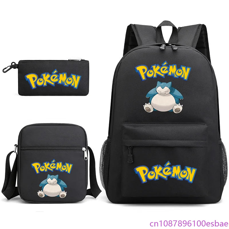 Pokémon 3-Piece Backpack Set – School, Travel & Everyday Bag Collection