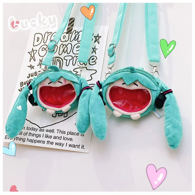 Hatsune Miku Plush Crossbody Bag – Cute Anime Shoulder Purse